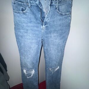 Stylish High Rise Distressed Jeans